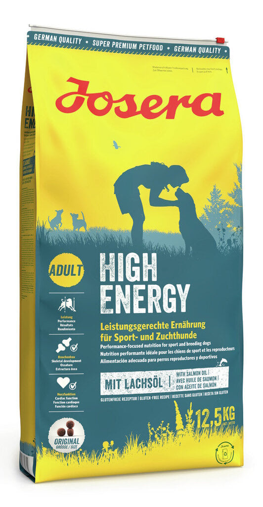 Josera High Energy suaugusiems sportuojantiems šunims, 12,5 kg kaina ir informacija | Sausas maistas šunims | pigu.lt