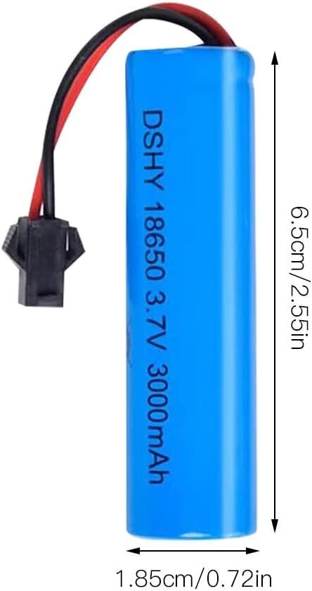 Ličio jonų baterija 3.7V 3000mAh kištukas SM-2P kaina ir informacija | Elementai | pigu.lt