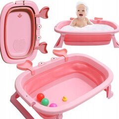 Детская ванночка складная, розовая 20х44х67 см. цена и информация | Товары для купания | pigu.lt
