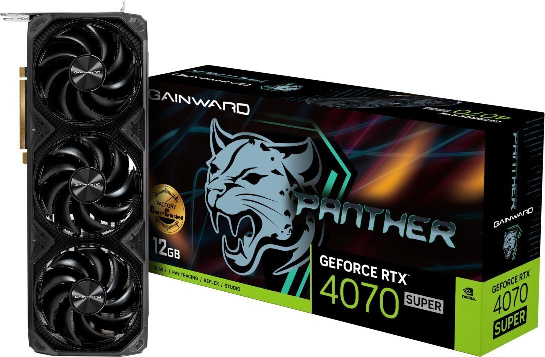 Gainward GeForce RTX 4070 Super Panther OC (NED407ST19K9-1043Z) kaina ir informacija | Vaizdo plokštės (GPU) | pigu.lt