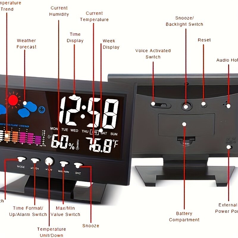 Smurf Oro Laikrodis Su Balso Aktyvacija 1 Vnt. kaina ir informacija | Meteorologinės stotelės, termometrai | pigu.lt