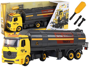Žaislinis sunkvežimis su cisterna Pasidaryk pats, juodas kaina ir informacija | Žaislai berniukams | pigu.lt