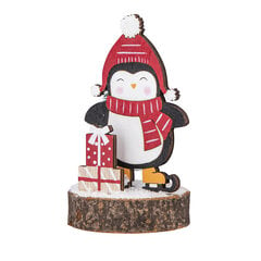 деревянная фигурка пингвина с подарками 7x7x12 см цена и информация | Рождественское украшение CA1031, 10 см | pigu.lt