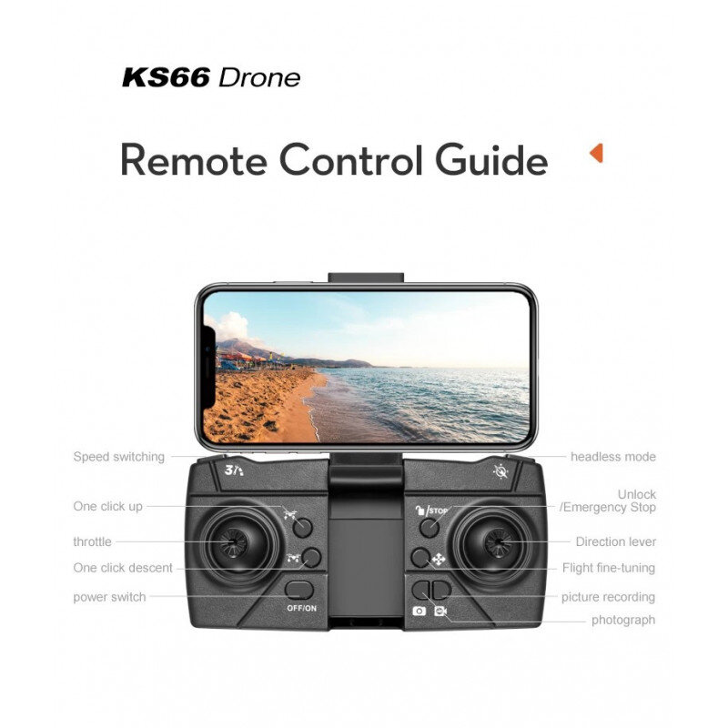 KS66 dronas su 8K HD kamera, 5G Wi-Fi kaina ir informacija | Dronai | pigu.lt