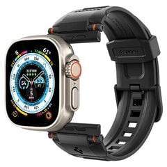 Spigen Rugged Ultra Band Apple Watch 4|5|6|7|8|9|SE|Ultra|Ultra 2 42|44|45|49mm czarny|matte black AMP07105 цена и информация | Аксессуары для смарт-часов и браслетов | pigu.lt