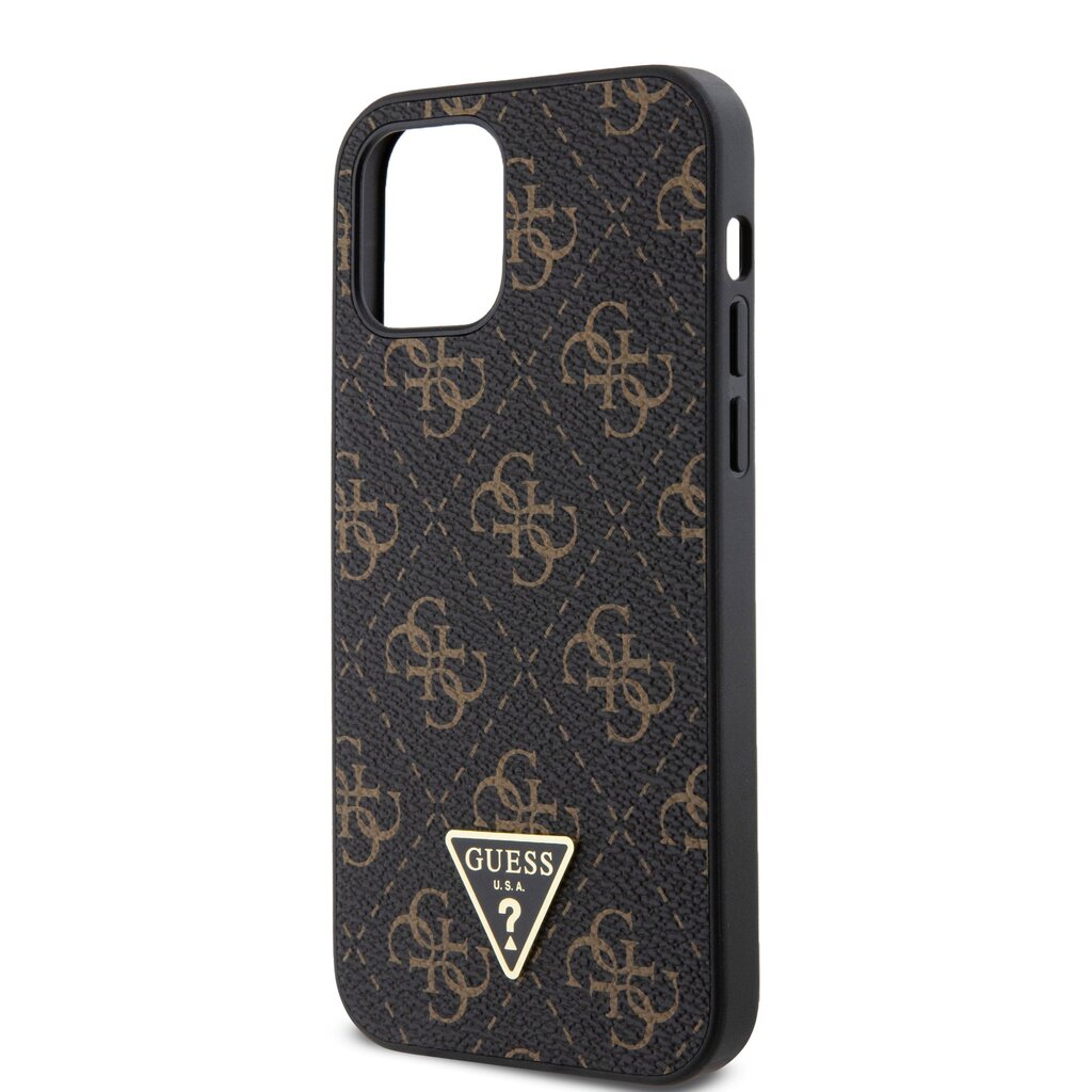 Guess PU Leather 4G Triangle Metal Logo Case kaina ir informacija | Telefono dėklai | pigu.lt