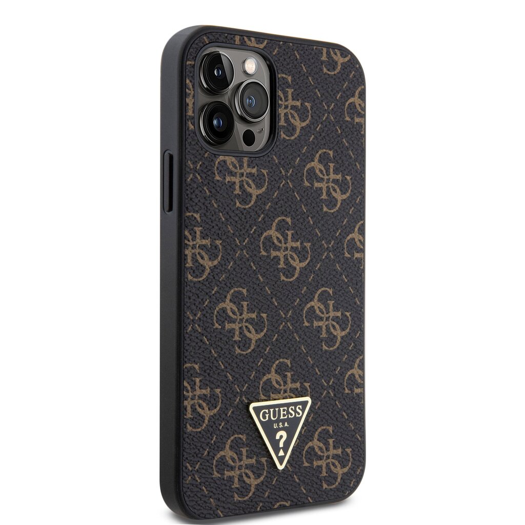 Guess PU Leather 4G Triangle Metal Logo Case kaina ir informacija | Telefono dėklai | pigu.lt