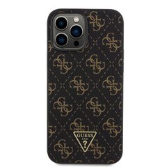 Guess PU Leather 4G Triangle Metal Logo Case kaina ir informacija | Telefonų dėklai | pigu.lt