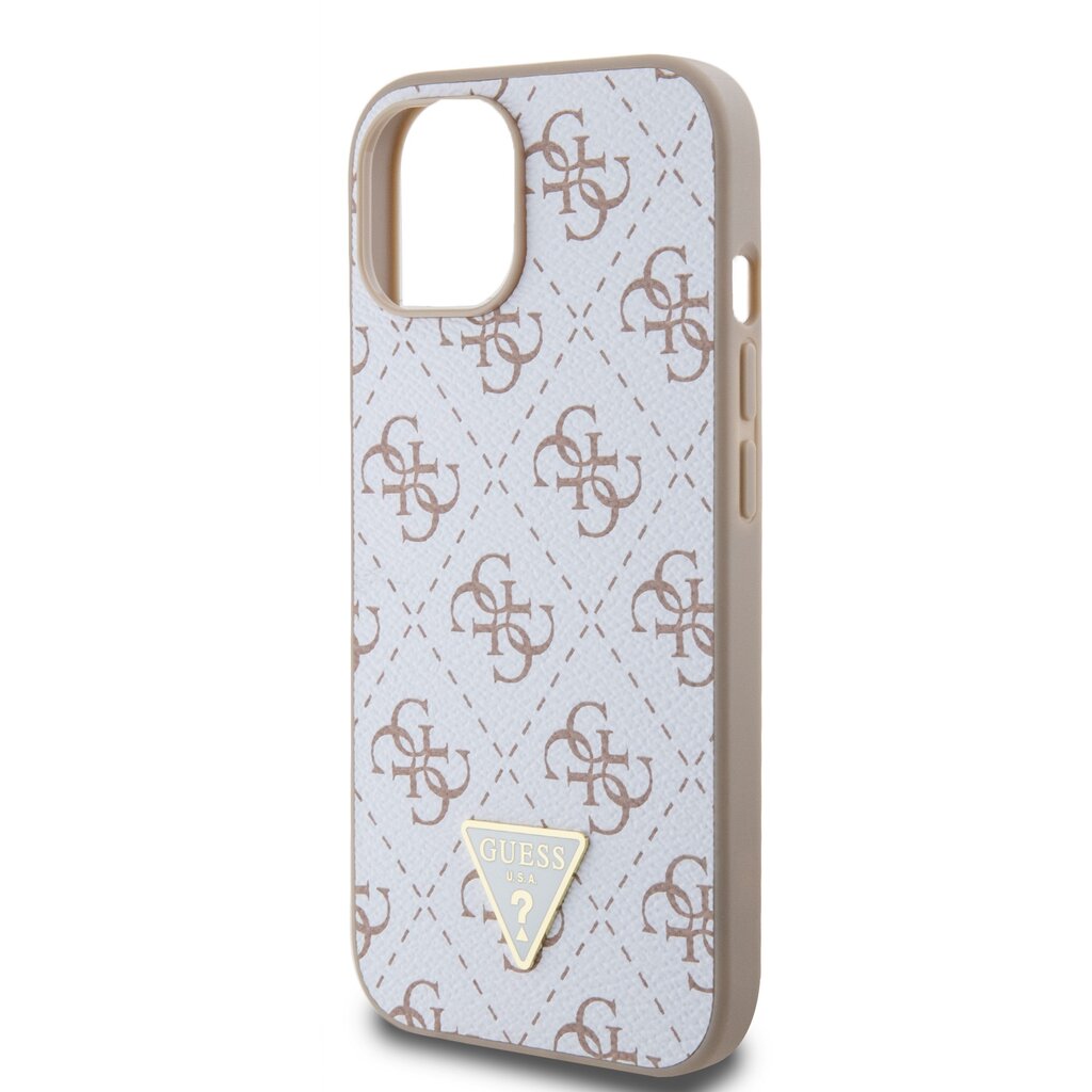 Guess PU Leather 4G Triangle Metal Logo Case kaina ir informacija | Telefono dėklai | pigu.lt