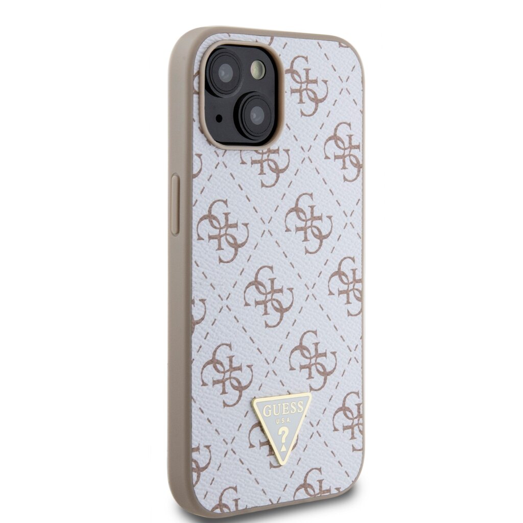 Guess PU Leather 4G Triangle Metal Logo Case kaina ir informacija | Telefono dėklai | pigu.lt