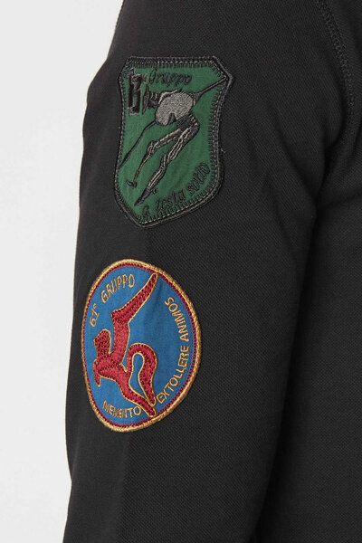 Polo marškinėliai vyrams Aeronautica Militare 46776-6, juodi kaina ir informacija | Vyriški marškinėliai | pigu.lt