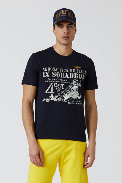 Marškinėliai vyrams Aeronautica Militare 51587-9, mėlyni цена и информация | Vyriški marškinėliai | pigu.lt