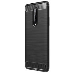 „Carbon“ твердый силиконовый чехол (TPU) - черный (OnePlus 8) цена и информация | Чехлы для телефонов | pigu.lt