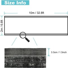 Sodo apsaugos nuo saulės BeGrit, 2 m x 10 m, juodos kaina ir informacija | Sodo įrankiai | pigu.lt