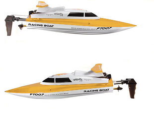 Nuotoliniu būdu valdoma RC valtis FT007, geltona kaina ir informacija | Žaislai berniukams | pigu.lt