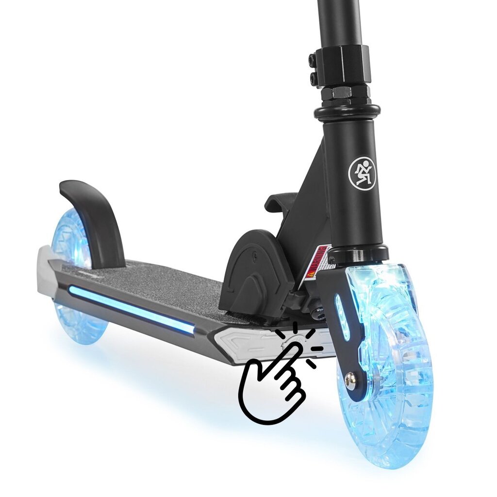 Sulankstomas dviratis paspirtukas su LED apšvietimu HyperMotion Ice Flash, juodas цена и информация | Paspirtukai | pigu.lt