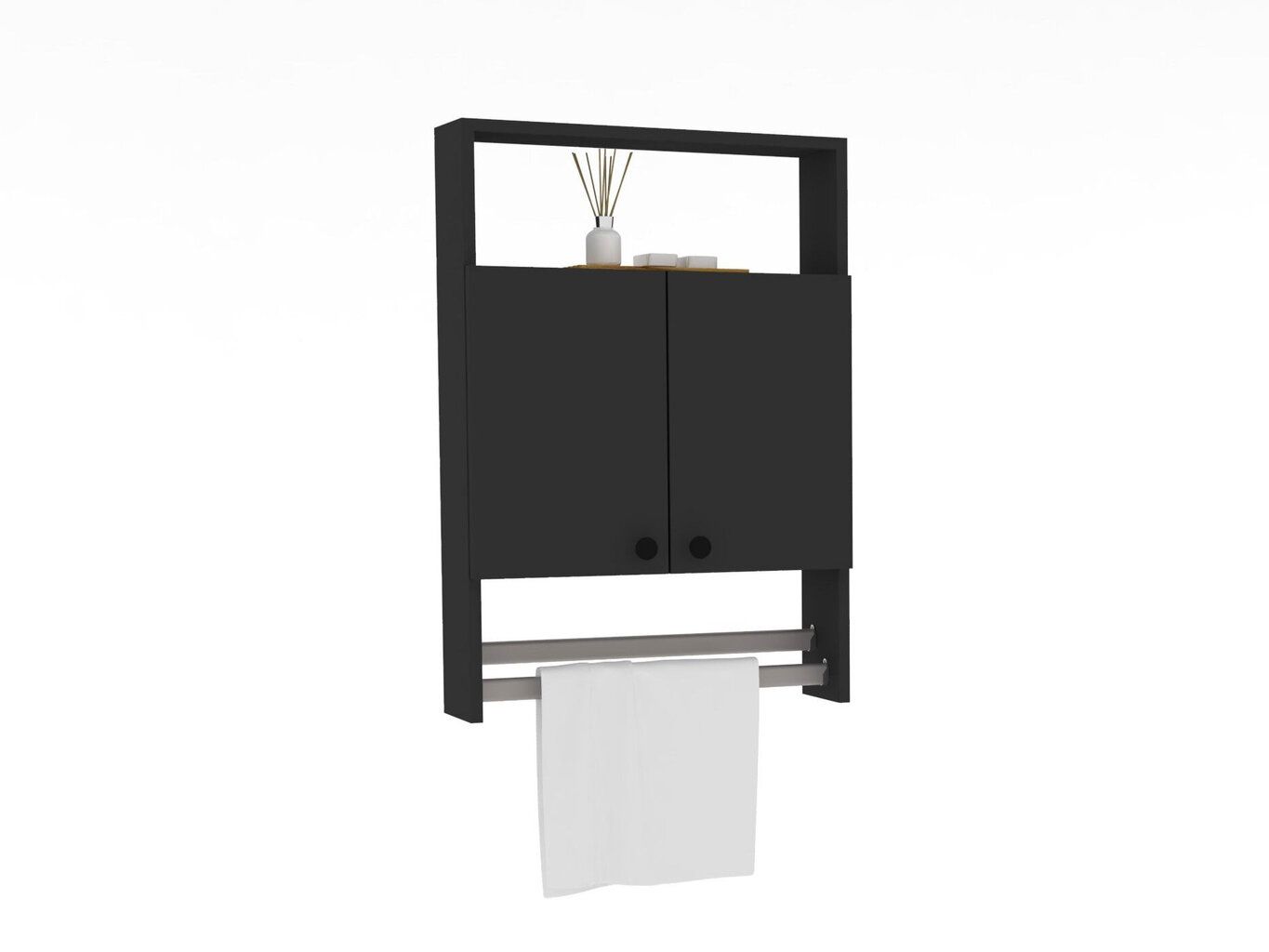 Spintelė Asir, 60x87x15 cm, pilka kaina ir informacija | Vonios spintelės | pigu.lt