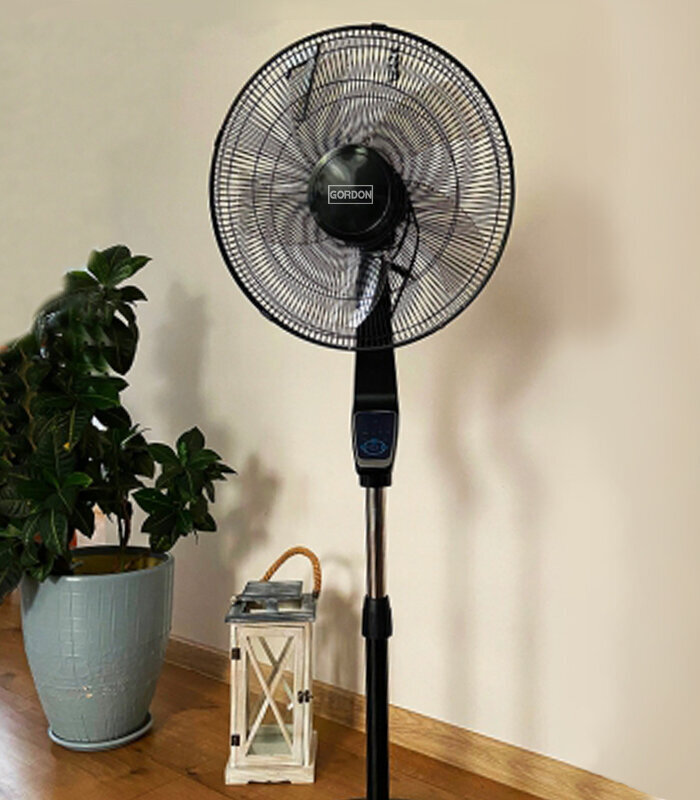 Pastatomas juodas ventiliatorius 70w nuotolinio valdymo pultas kaina ir informacija | Ventiliatoriai | pigu.lt