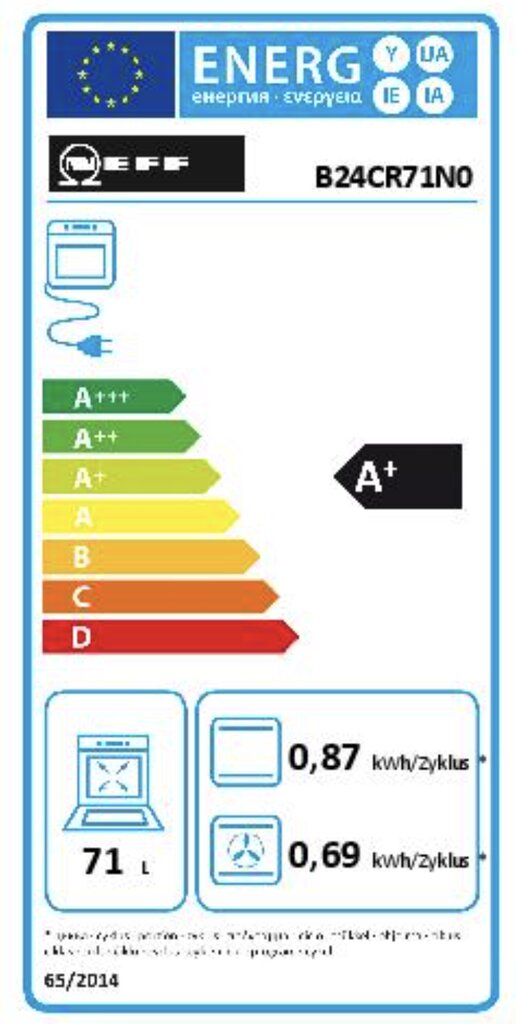 Neff B24CR71N0 N 70 kaina ir informacija | Orkaitės | pigu.lt