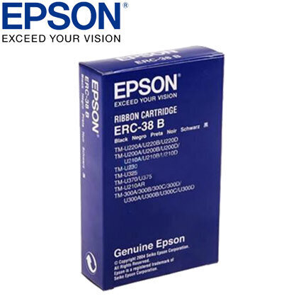EPSON ERC38B ribbon black 3.000.000 characters 1-pack цена и информация | Kasetės rašaliniams spausdintuvams | pigu.lt