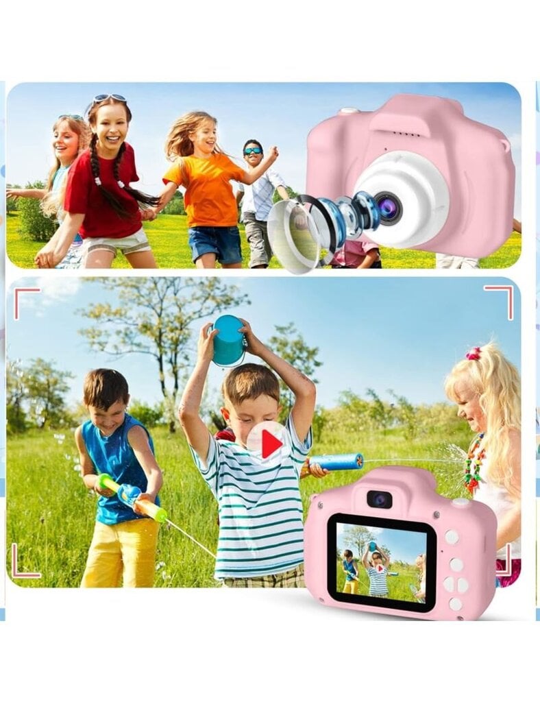 Children's camera + 64GB kortelė kaina ir informacija | Skaitmeniniai fotoaparatai | pigu.lt