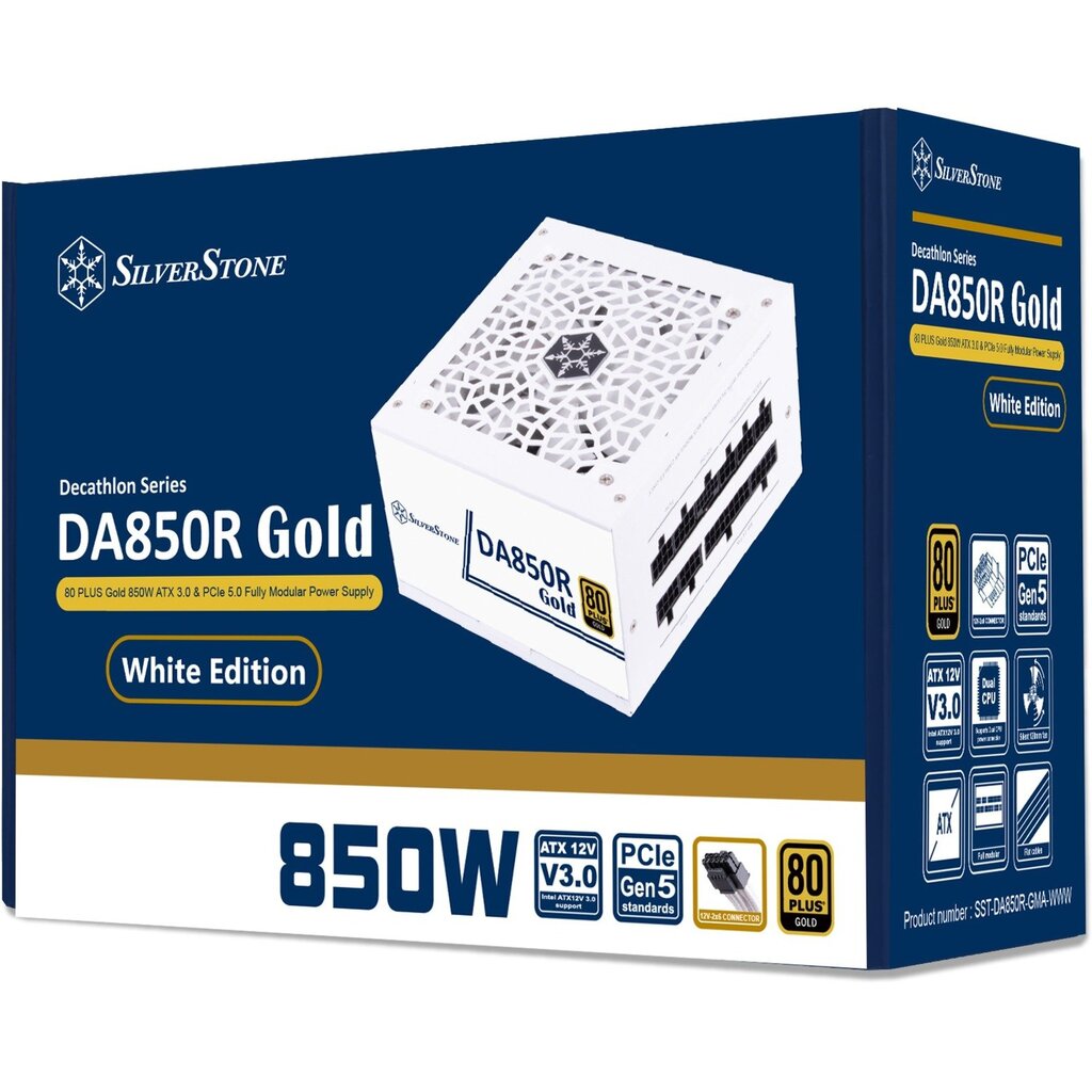 Silverstone DA850R Gold (SST-DA850R-GMA-WWW) kaina ir informacija | Maitinimo šaltiniai (PSU) | pigu.lt