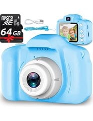 Children's camera + 64GB kortelė kaina ir informacija | Skaitmeniniai fotoaparatai | pigu.lt