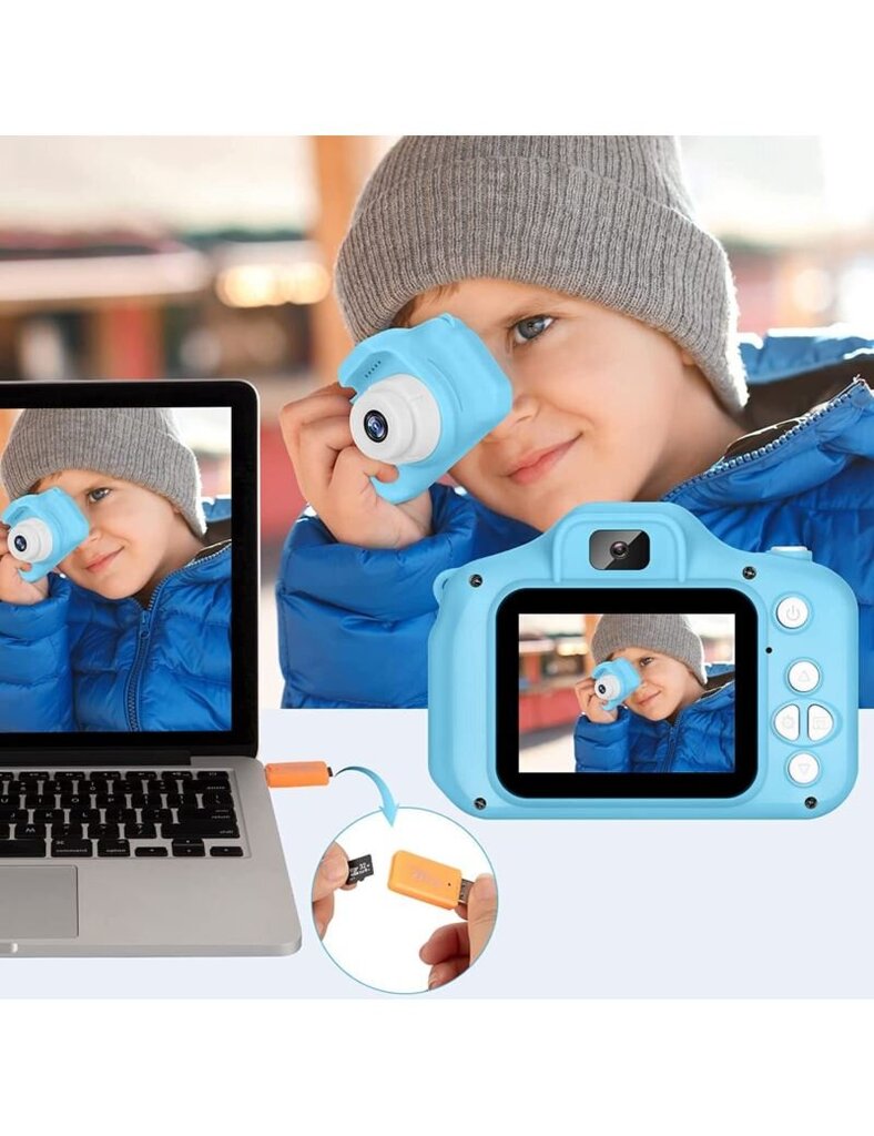Children's camera + 64GB kortelė kaina ir informacija | Skaitmeniniai fotoaparatai | pigu.lt