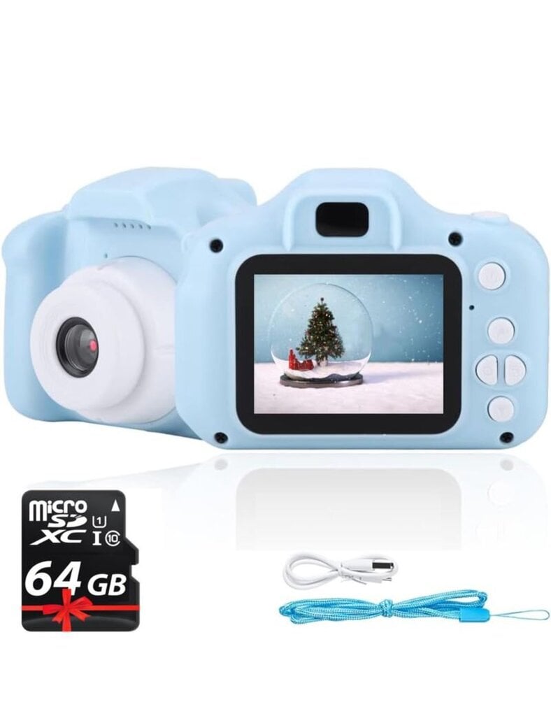 Children's camera + 64GB kortelė kaina ir informacija | Skaitmeniniai fotoaparatai | pigu.lt