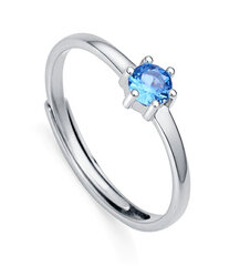 Sidabrinis žiedas su mėlynu cirkoniu Clasica 9115A01 цена и информация | Кольцо | pigu.lt