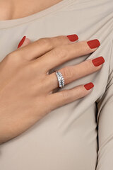Žiedas moterims Brilio Silver RI120Y kaina ir informacija | Žiedai | pigu.lt