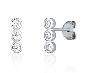 JVD Вневременные серебряные серьги с прозрачными цирконами SVLE1773XJ4BI00 цена и информация | Серьги | pigu.lt