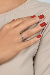 Brilio Silver Игривое позолоченное кольцо с цветными цирконами RI116YRBW цена и информация | Кольцо | pigu.lt