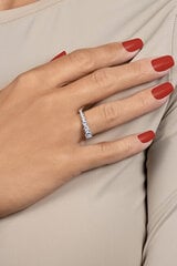 Brilio Silver Элегантное позолоченное кольцо с цирконами RI119Y цена и информация | Кольца | pigu.lt