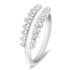 Brilio Silver Модное серебряное кольцо с прозрачными цирконами RI120W цена и информация | Кольцо | pigu.lt