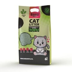 Biologiškai skaidus žaliosios arbatos kvapo kačių kraikas Bubu Pets Tofu, 2,5kg / 6L цена и информация | Наполнители для кошачьих туалетов | pigu.lt