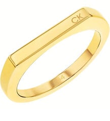 Calvin Klein Вневременное граненое позолоченное кольцо 35000188 цена и информация | Calvin Klein Украшения | pigu.lt