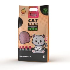 Биоразлагаемый наполнитель для кошачьего туалета с ароматом персика Bubu Pets Tofu, 2,5 кг/6 л цена и информация | Наполнители для кошачьих туалетов | pigu.lt