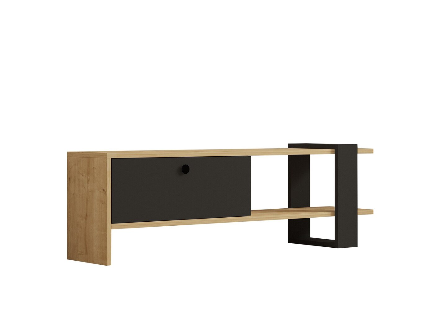 TV staliukas Asir, 120x36,8x25 cm, pilkas/smėlio spalvos цена и информация | TV staliukai | pigu.lt