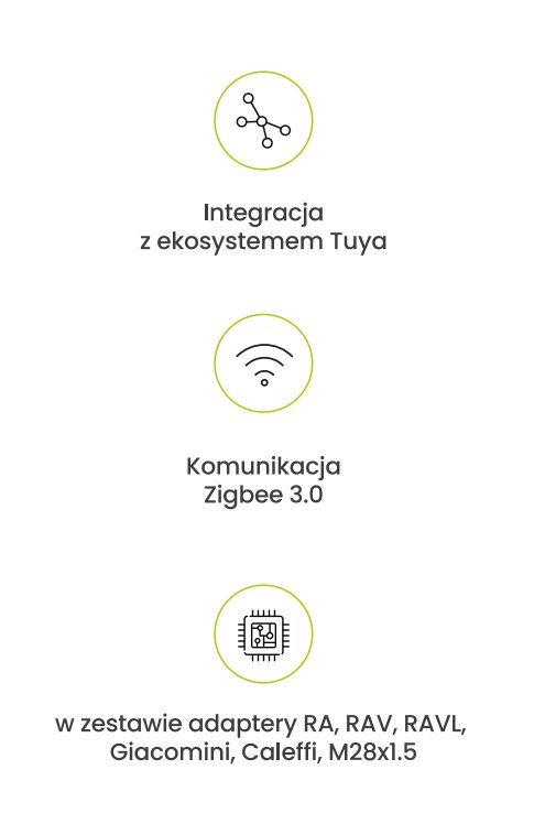 Gise, termostatinė galvutė, Tuya Zigbee GTV-ZB kaina ir informacija | Apsaugos sistemos, valdikliai | pigu.lt