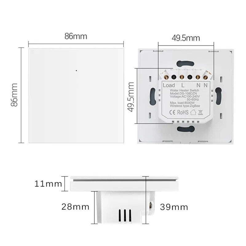 Išmanusis wifi elektros jungiklis su nuotoline programėle 600W Livman DS-1081WL kaina ir informacija | Elektros jungikliai, rozetės | pigu.lt