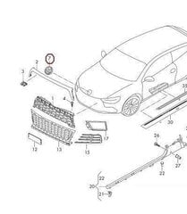 Эмблема передняя VW Scirocco, 1K8853600D739 цена и информация | Автопринадлежности | pigu.lt