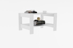 Kavos staliukas Asir, 69,8x40x50 cm, baltas kaina ir informacija | Kavos staliukai | pigu.lt