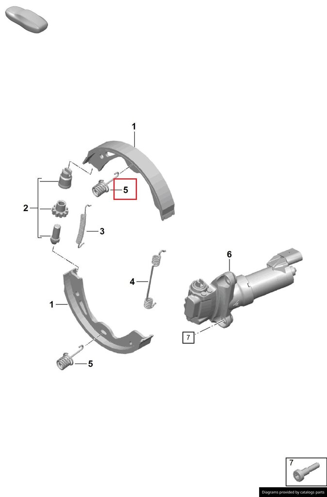 Galinio stovėjimo stabdžio bato suspaudimo spyruoklė Porsche 298609583 kaina ir informacija | Auto reikmenys | pigu.lt