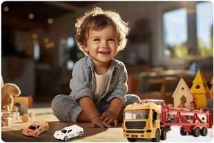 Žaislinis sunkvežimis su automobiliais kaina ir informacija | Žaislai berniukams | pigu.lt