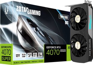 Zotac Gaming GeForce RTX 4070 Super Twin Edge OC (ZT-D40720H-10M) kaina ir informacija | Zotac Kompiuterinė technika | pigu.lt