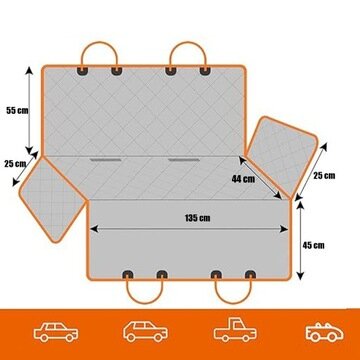 Automobilinis kilimėlis automobilio bagažinės sėdynei šunims kaina ir informacija | Kelioniniai reikmenys | pigu.lt