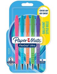 Tušinukų rinkinys Paper Mate Flexgrip Bright 2171855, 5 vnt. kaina ir informacija | Rašymo priemonės | pigu.lt