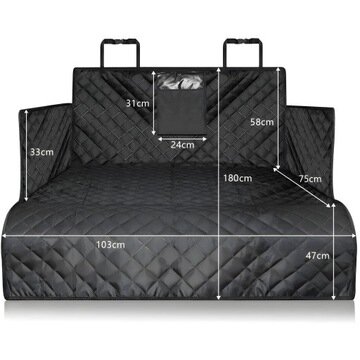 Automobilio kilimėlis Mawe, 35x103 cm, juodas kaina ir informacija | Kelioniniai reikmenys | pigu.lt