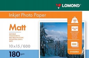 Lomond Photo Inkjet Paper Matte 180 g/m2 10x15, 600 sheets цена и информация | Аксессуары для фотоаппаратов | pigu.lt